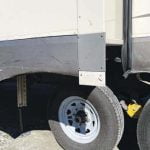 Photograph of damaged wheel.