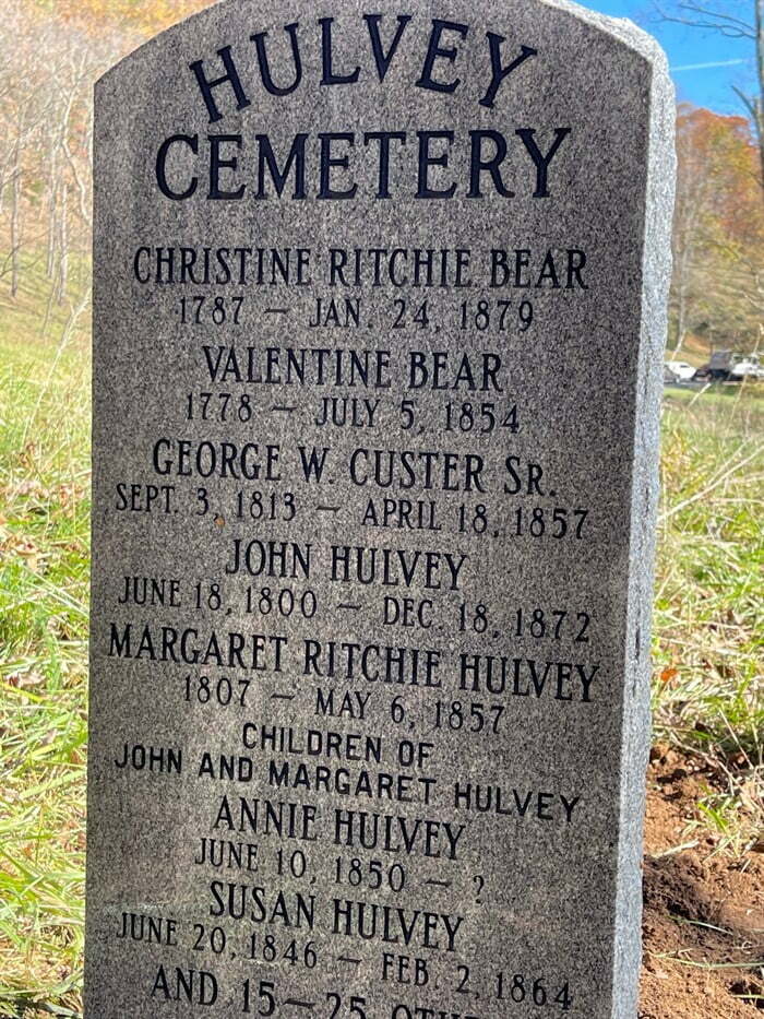 Photograph of Christine R. Bear Headstone at Hulvey Cemetery