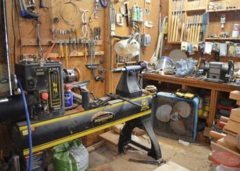 Photograph of John M. Coffman's shop