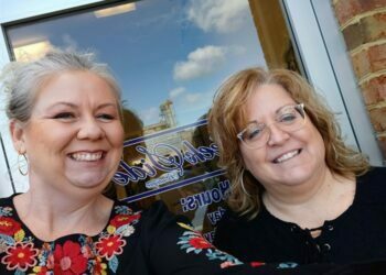 Photograph of Manager, Joyce Hawkins and Amy Funk