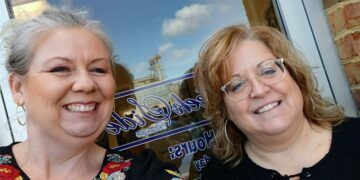 Photograph of Manager, Joyce Hawkins and Amy Funk