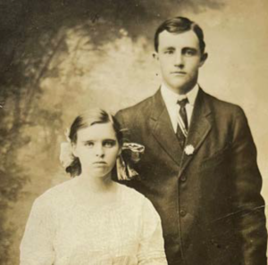 Old photograph of Brian and Edith Shoemaker Conley