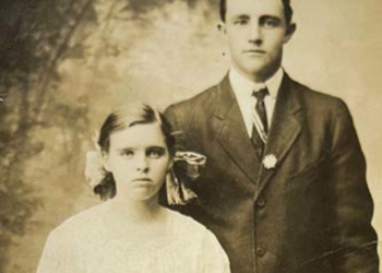 Old photograph of Brian and Edith Shoemaker Conley
