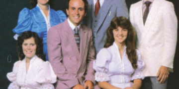 The Spencers, 1983: (Standing, L to R) Barbara Spencer, J.B. Spencer, Wade Spencer. (Seated, L to R) Geniece Spencer Ingold, Kevin Spencer, Tammy Spencer (Kevin’s wife)