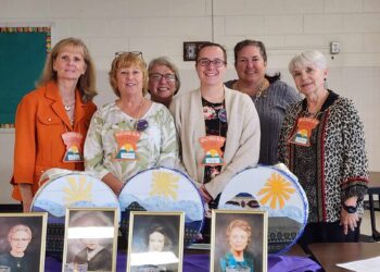 Six women in a group.