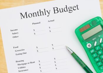 Graphic of a monthly budget.