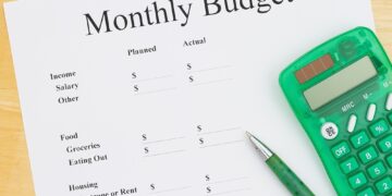 Graphic of a monthly budget.