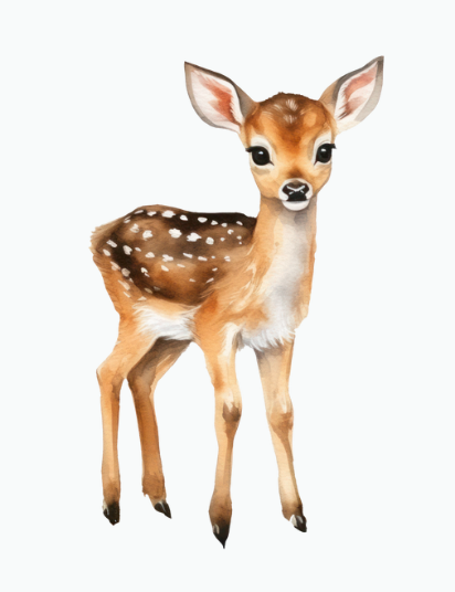 Graphic of a fawn.